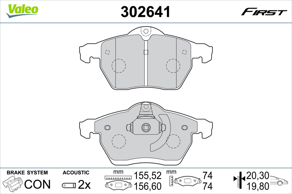 Set placute frana,frana disc 302641 VALEO